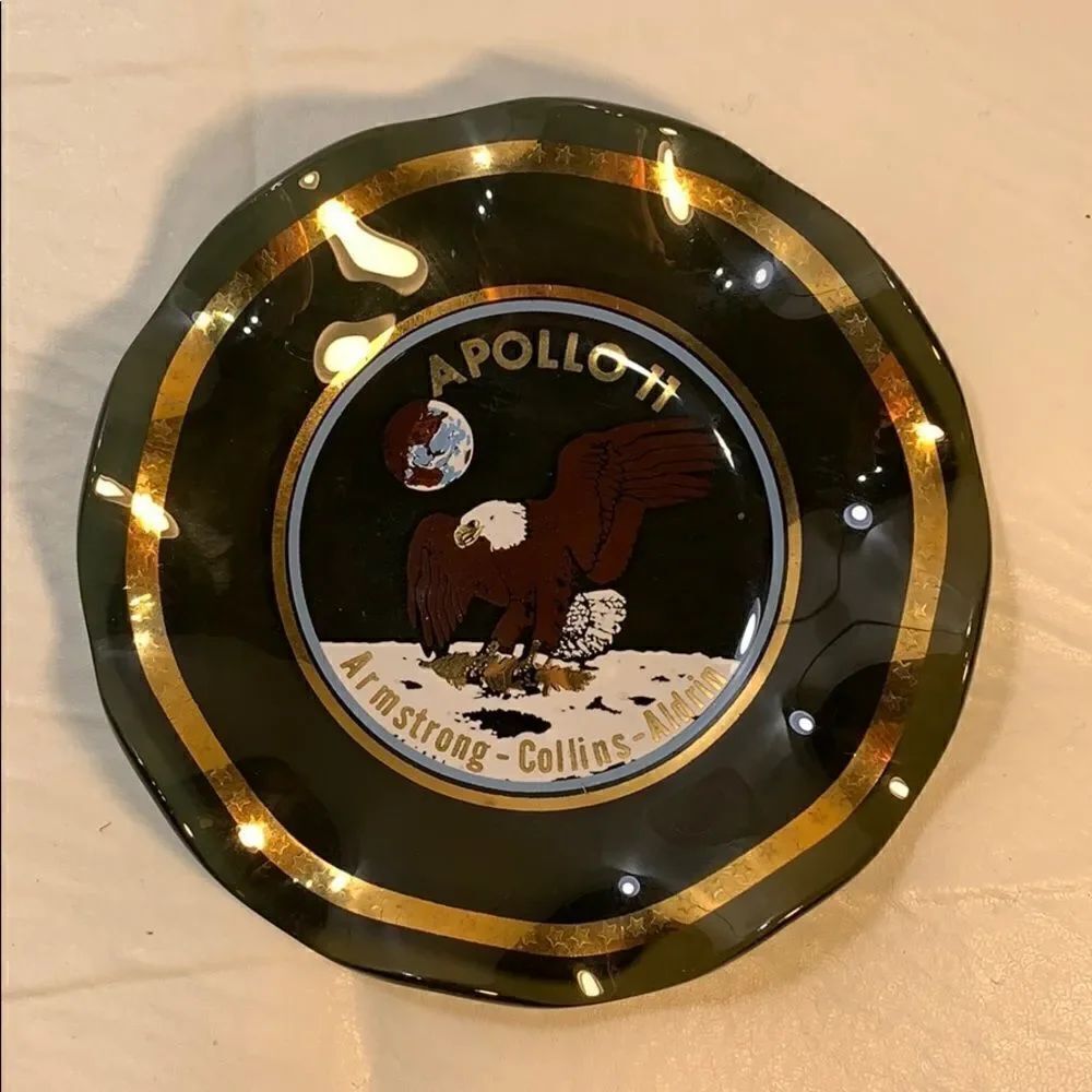 Appollo 11 Neil Armstrong Collins Aldrin Trinket Dish Museum Wapakoneta Ohio